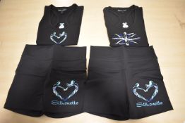 *Two Silhouette Black Vest & Shorts Sets Size: S