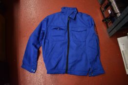 Quantity of Zip Front Blue Short Work Jackets (mixed sizes)