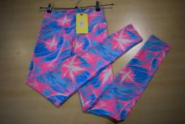 *Pink & Blue Yoga Leggings Size: L