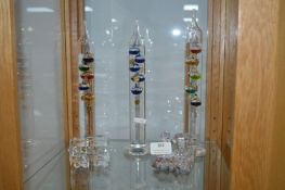 Three Glass Room Thermometer etc.