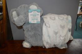 Little Miracles Snuggle Me 2pc Elephant Blanket &