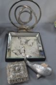 Mirror Framed Butterfly Print, and Decorative Item