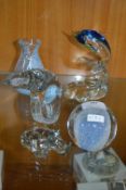 Five Glass Paperweights etc.