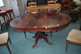 Oval Extending Dining Table with Four Balloonback