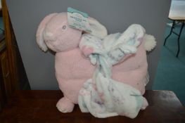 Little Miracles Snuggle Me 2pc Rabbit Blanket & Pl