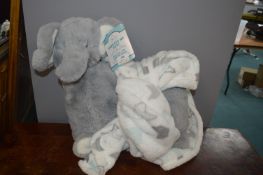 Little Miracles Snuggle Me 2pc Elephant Blanket &