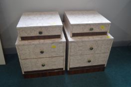 Two Retro Bedside Cabinet