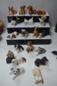 Nineteen Pottery Dog Ornaments