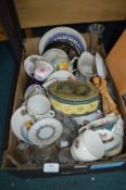 Vintage Pottery Plates, Cups, etc.