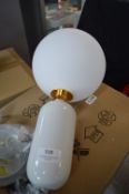 White Pendant Lamp with White Globe
