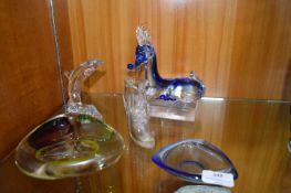 Retro Glass Dishes, Animals, etc.