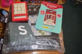 *Scrabble Deluxe, Sudoku, and World Cup Stickers