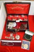 Jewellery Box Containing Costume Jewellery