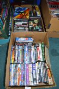 Two Boxes of DVDs