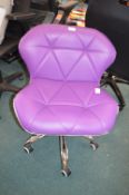 Purple Office Swivel Chair