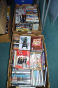 Two Boxes of DVDs