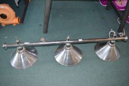 Chrome Overhead Triple Lamp