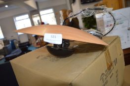 Wood Effect Metal Pendant Lamp 41cm diameter