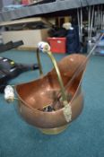 Copper & Brass Coal Scuttle