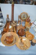 Decorative Turned Wood Items: Clocks, Bowls, etc.