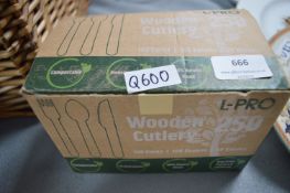 ~250 Wooden Knives and Forks