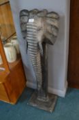 Carved Wooden Elephant Head