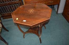 Edwardian Inlaid Octagonal Tea Table