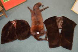 Vintage Fur Shrug, Tippet, and a Muff