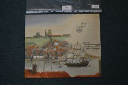 Hand Painted First Day Cover Commemorating Captain Cook's First Voyage