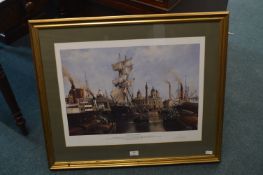 Framed Hull Docks Print by Adrian Thompson