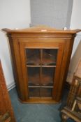 Period Oak Glazed Corner Cupboard