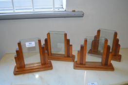 Two Pairs of Art Deco Wooden Photograph Frames