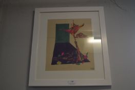 Framed Michael Winters 1968 Pen & Ink Sketch