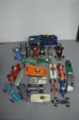 Model Race Cars by Dinky, Corgi, Crescent, etc.