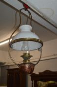 Victorian Hanging Oil Lamp by Richardson