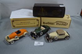 Three Brooklin Diecast Model Vehicles