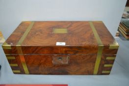 Brass Bound Mahogany Writing Slope for Restoration