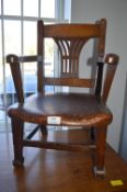 Victorian Oak Child's Chair