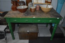 Victorian Painted Pine Kitchen Table
