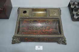 Victorian Brass Inlaid Inkstand