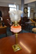 Victorian Brass Oil Lamp