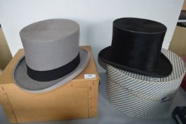 Two Top Hats by Hope Brothers of London, and Dunn