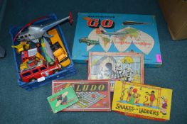 Vintage Toys and Games, Helicopters, Books, Snakes & Ladders, etc.