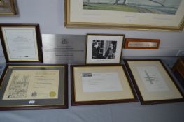 Humber Bridge Board Architects and Civil Engineers Award Certificates