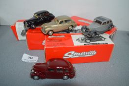 Four Somerville 1:43 Scale Diecast Model Cars