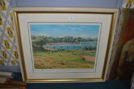 Framed Golfing Scene 
