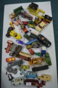 Mixed Dinky, Corgi, and Matchbox Diecast Vehicles