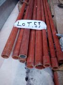 9 X SCREWED IRON PIPE 3.3 METER LENGTHS - RRP £ 250 : Based in Leeds full details will be handed