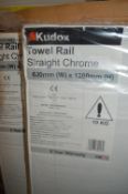 *Seven 600x1200mm Chrome Towel Rails (salvage)