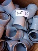 100 X 110MM PUSHFIT SOCKETS GREY 45 DEGREE BENDS - RRP £ 700 : Based in Leeds full details will be